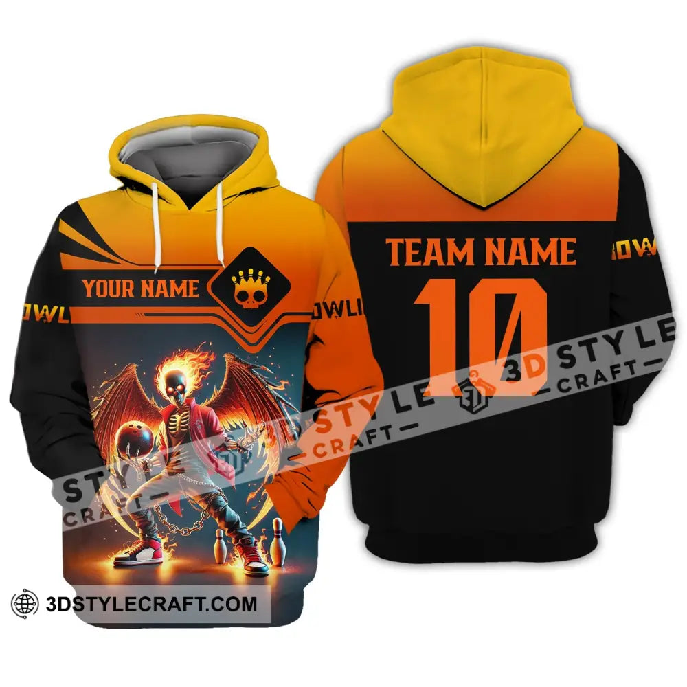 Unisex Shirt Custom Name And Team Bowling Polo Long Sleeve Love T-Shirt Hoodie / S T-Shirt