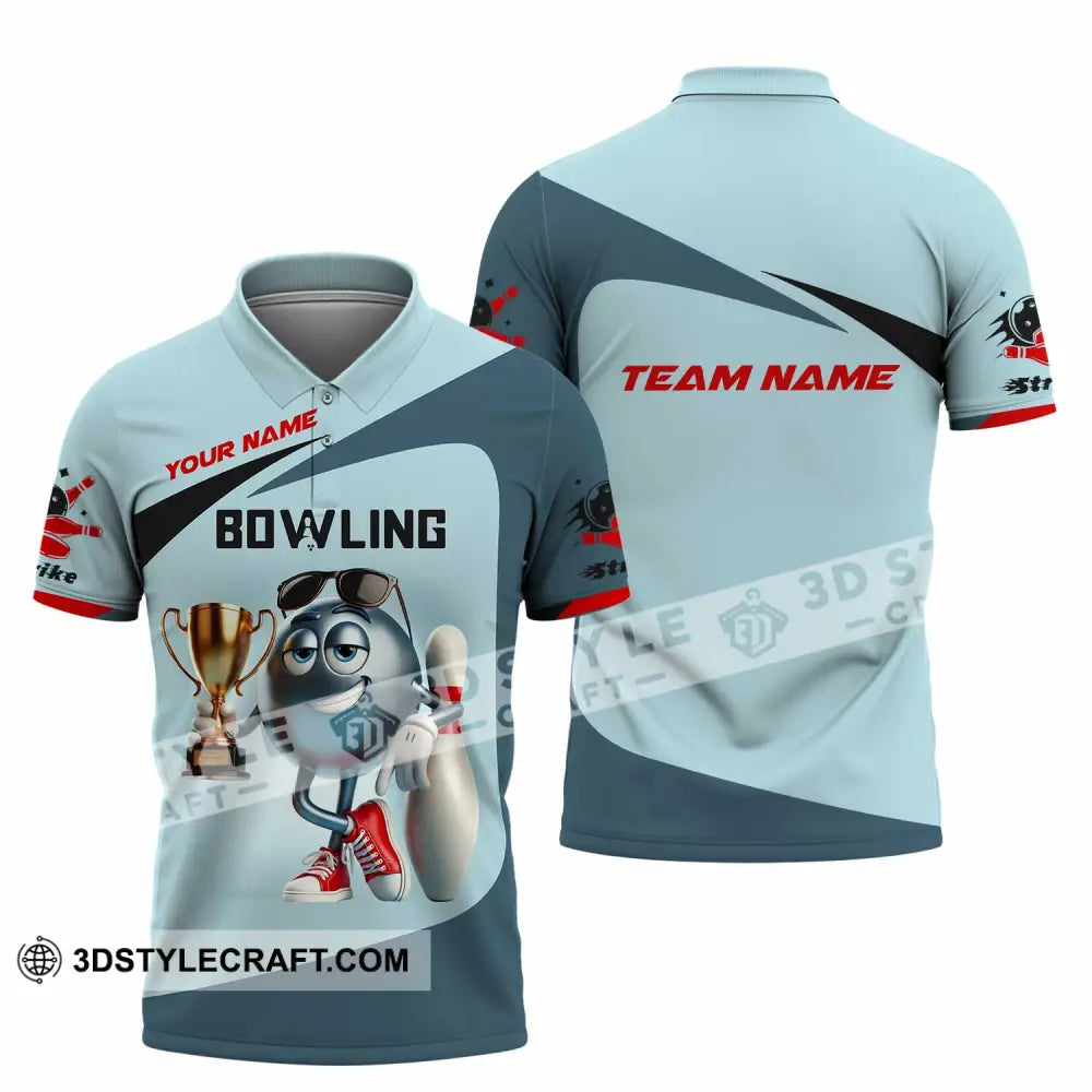 Unisex Shirt Custom Name And Team Bowling Polo Long Sleeve Love T-Shirt / S T-Shirt