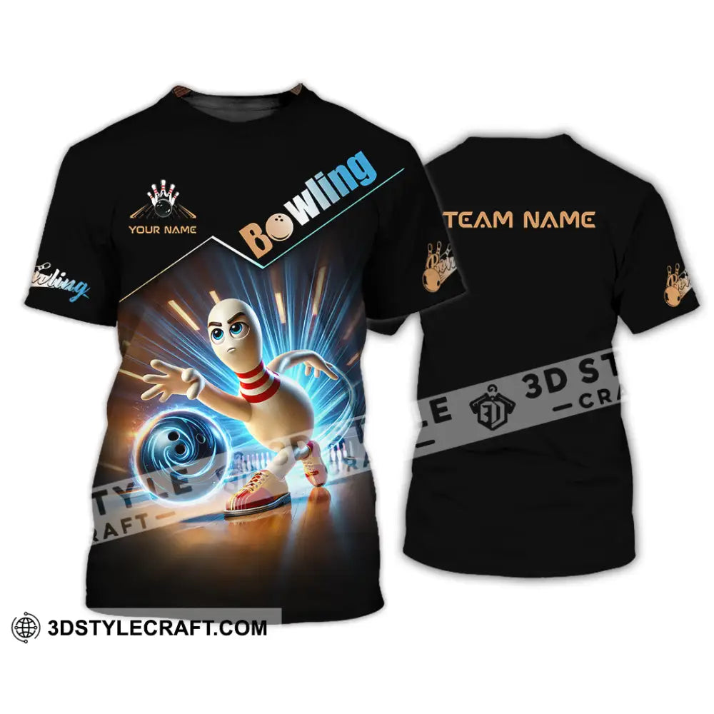 Unisex Shirt Custom Name And Team Bowling Polo Long Sleeve T-Shirt / S T-Shirt