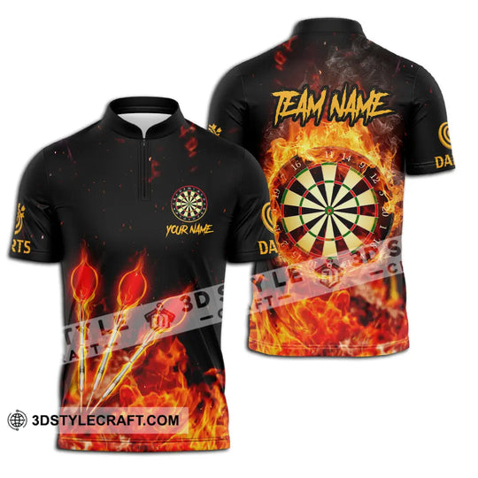Unisex Shirt - Custom Name And Team Name Burning Darts Shirt style option 3