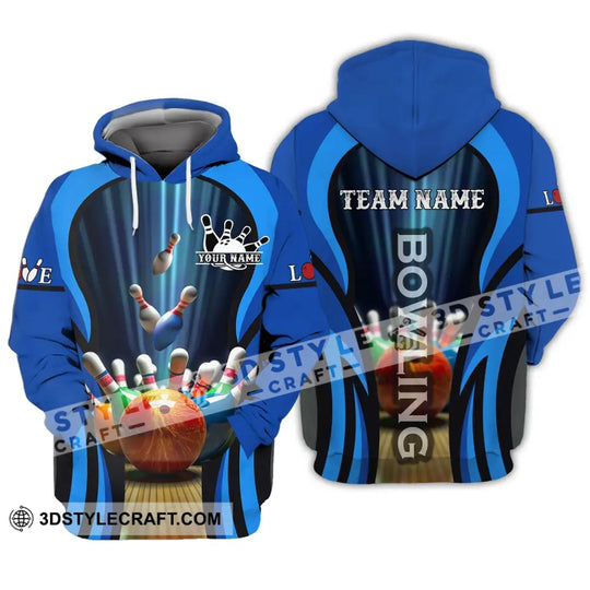 Unisex Shirt - Custom Name And Team Name Color Bowling Ball Shirt style option 2