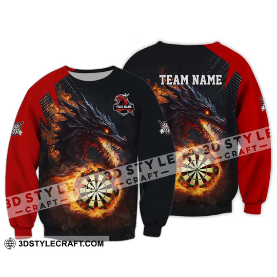 Unisex Shirt - Custom Name And Team Name Shirt, Fire Dragon Darts Shirt style option 4