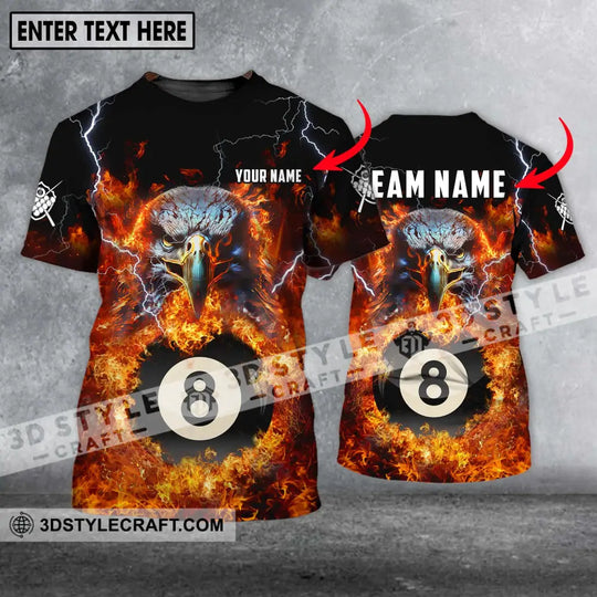 Unisex Shirt - Custom Name And Team Name Shirt, Fire Eagle style option 1