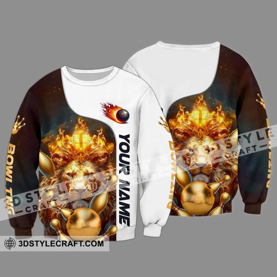 Unisex Shirt - Custom Name And Team Name Shirt, Golden Lion Bowling style option 4