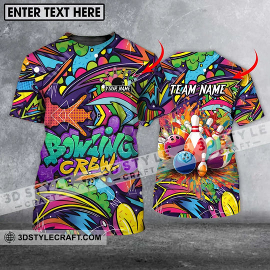 Unisex Shirt - Custom Name And Team Name Shirt, Graffiti Bowling Shirt style option 1