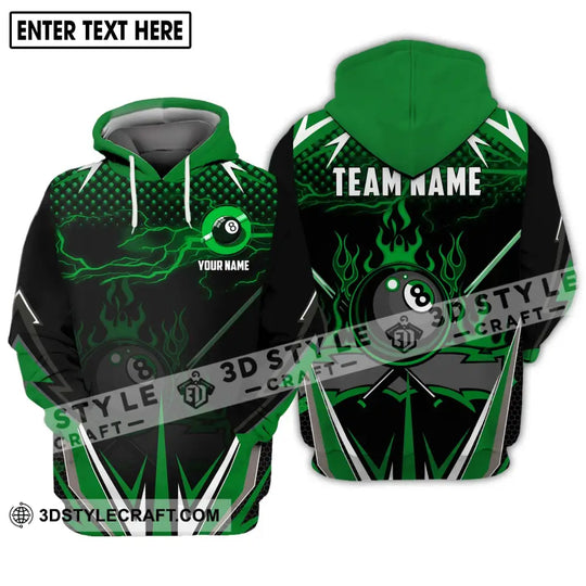 Unisex Shirt - Custom Name And Team Name Shirt, Green Poison Billiard Shirt style option 3