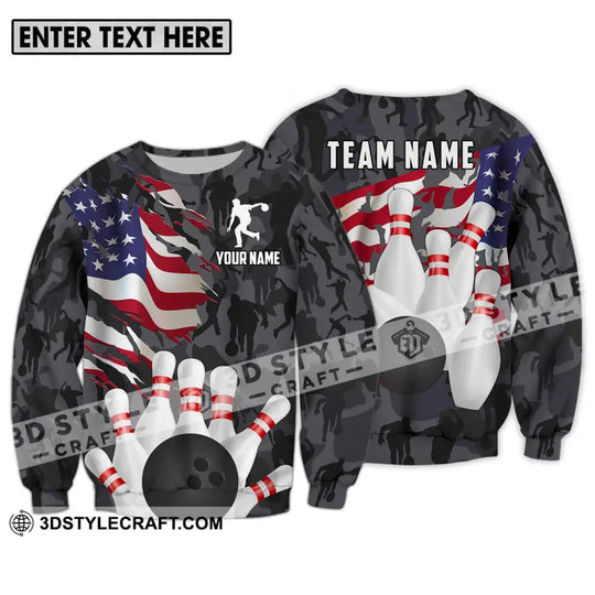 Unisex Shirt - Custom Name And Team Name Sport Shirt, America Bowling Player style option 4