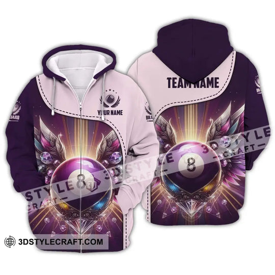 Unisex Shirt - Custom Name And Team Name Sport Shirt, Diamond Billiard style option 2
