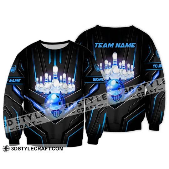 Unisex Shirt - Custom Name And Team Name Sport Shirt, Ice Bowling style option 4
