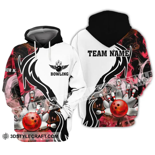 Unisex Shirt - Custom Name And Team Name Sport Shirt, Red Bowling style option 2