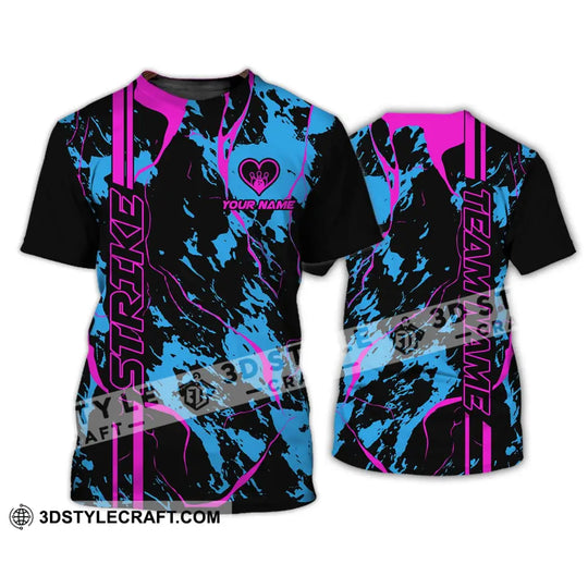 Unisex Shirt - Custom Name And Team Name Shirt - Strike Bowling - Bowling Lover Gift - Bowling Shirt style option 2