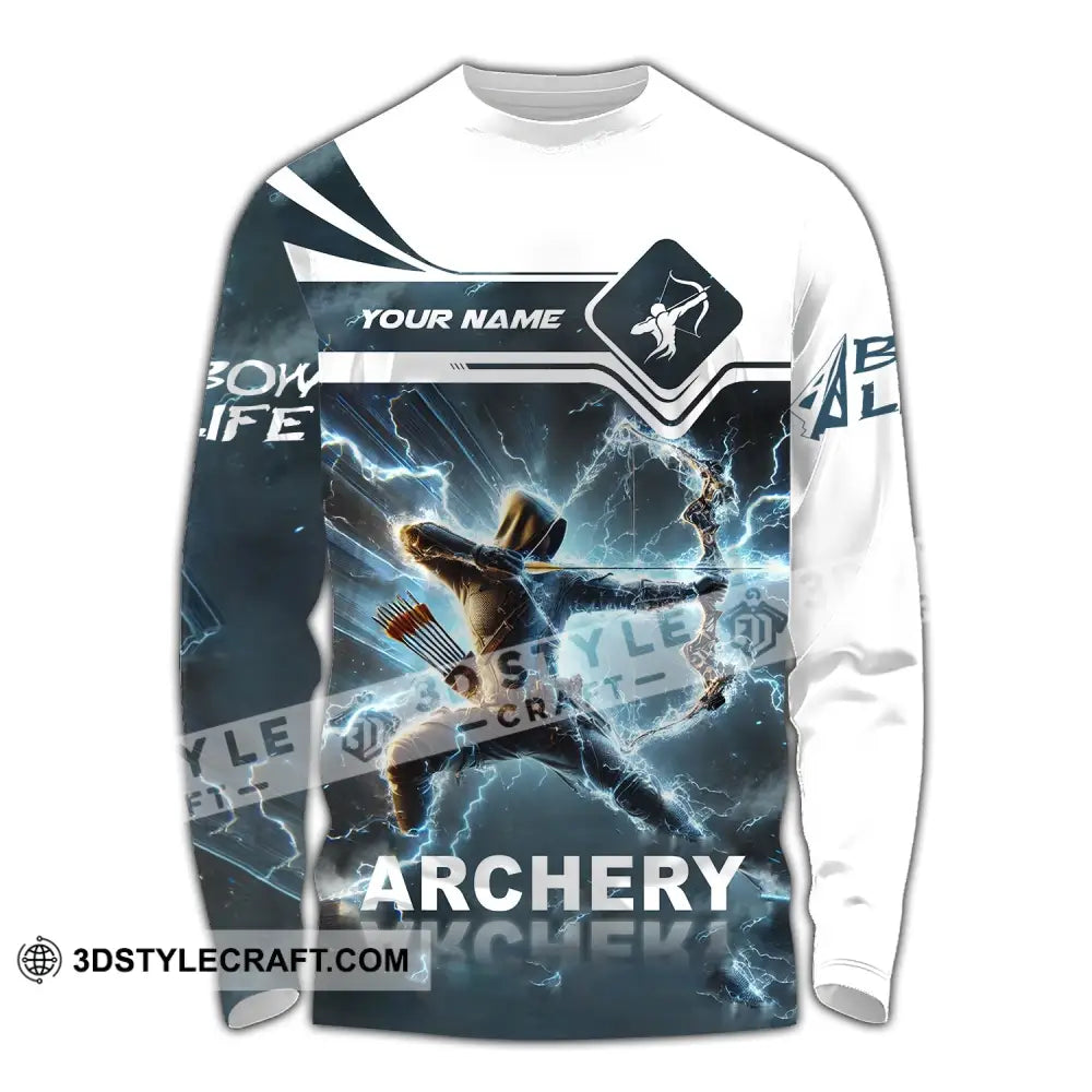 Unisex Shirt - Custom Name Archery Long Sleeve / S T-Shirt