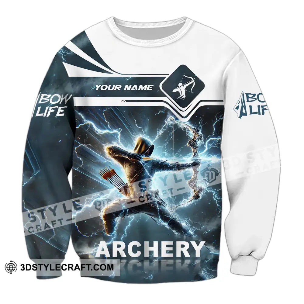 Unisex Shirt - Custom Name Archery Long Sleeve / S T-Shirt