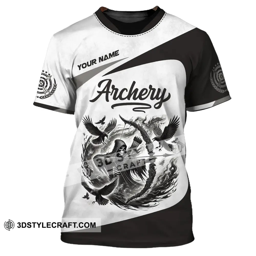 Unisex Shirt Custom Name Archery Polo Long Sleeve Love T-Shirt / S T-Shirt