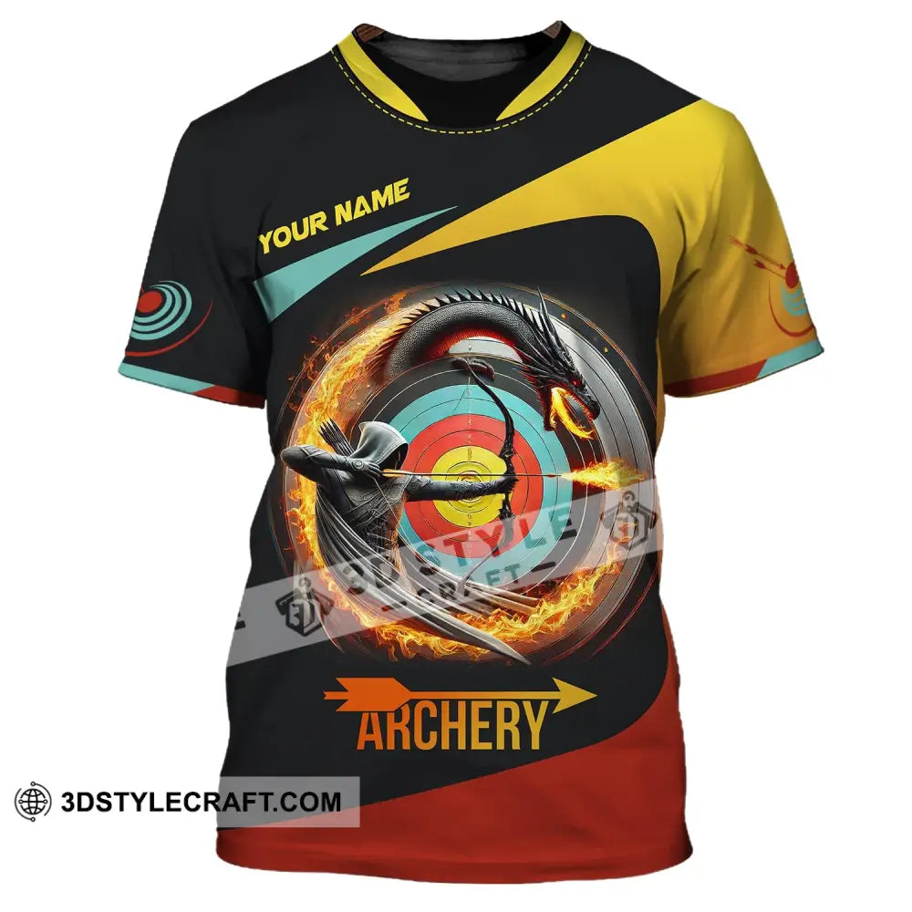 Unisex Shirt Custom Name Archery Polo Long Sleeve Love T-Shirt / S T-Shirt