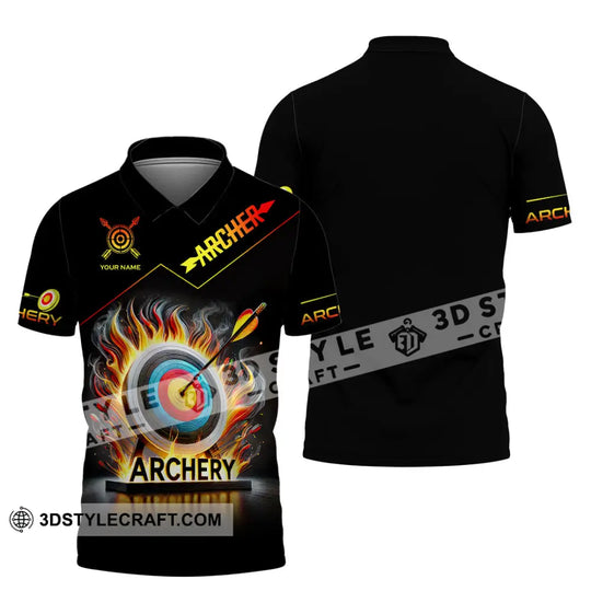 Unisex Shirt, Custom Name Archery T-Shirt, Archer Hoodie Long Sleeve Shirt, Gift for Archery Lovers style option 4