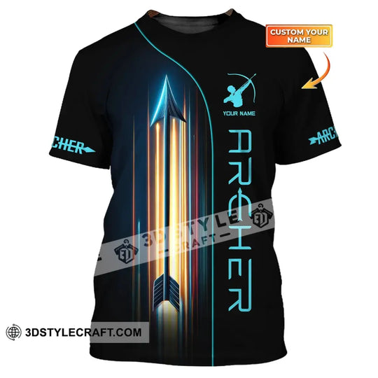 Unisex Shirt, Custom Name Archery T-Shirt, Archery Polo, Archery Gifts, Shirt For Archery Lovers style option 1