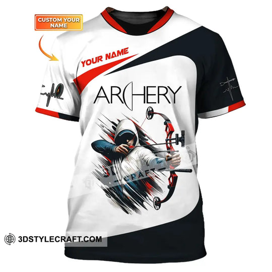 Unisex Shirt, Custom Name Archery T-Shirt, Archery Polo, Archery Gifts, Shirt For Archery Lovers style option 1