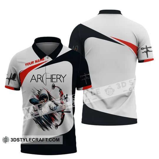 Unisex Shirt, Custom Name Archery T-Shirt, Archery Polo, Archery Gifts, Shirt For Archery Lovers style option 4