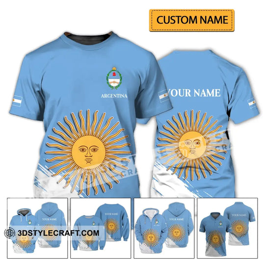 Unisex Shirt - Custom Name Shirt - Argentina Football Fifa World Cup Champions Shirt style option 2