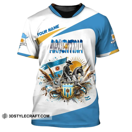 Unisex Shirt, Custom Name Argentina Shirt, Argentina Polo Long Sleeve, Argentina Gift style option 2