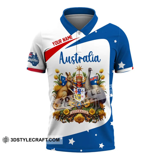 Unisex Shirt, Custom Name Australia Shirt, Australia Polo Long Sleeve Shirt, Australian Gift style option 4