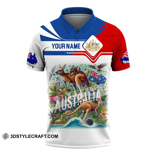 Unisex Shirt, Custom Name Australia Shirt, Australia Polo Long Sleeve, Australia Gift style option 4