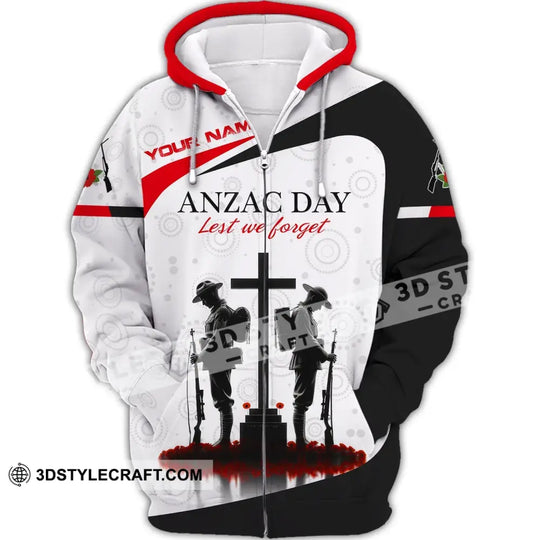 Unisex Shirt, Custom Name Australia T-Shirt, Anzac Day Shirt, Remembrance Day T-Shirt style option 3