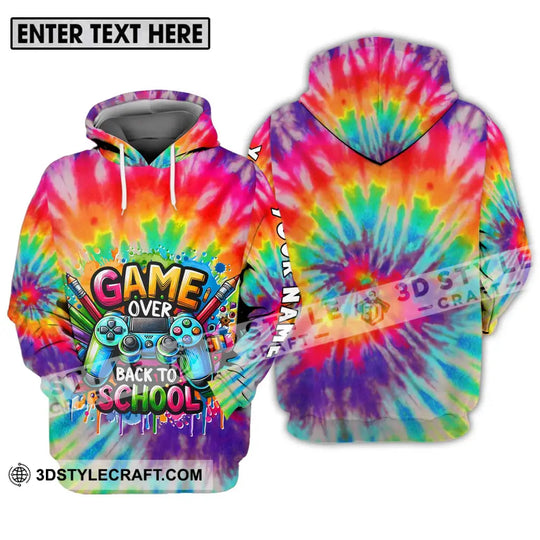 Unisex Shirt - Custom Name Back To School Shirt, Game Over style option 3