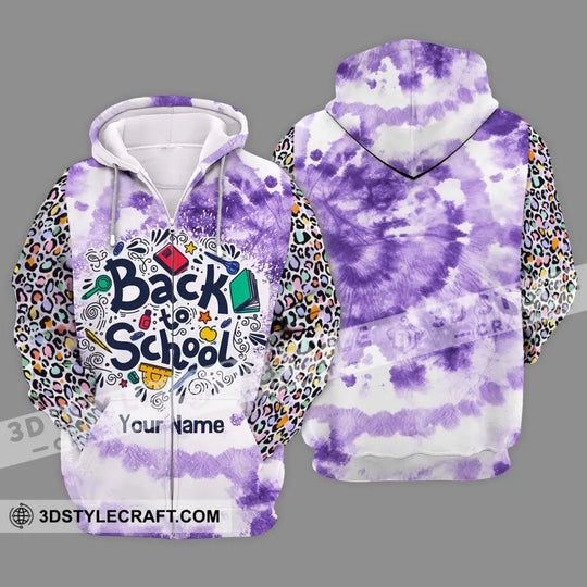 Unisex Shirt - Custom Name Shirt, Back To School Purple style option 2