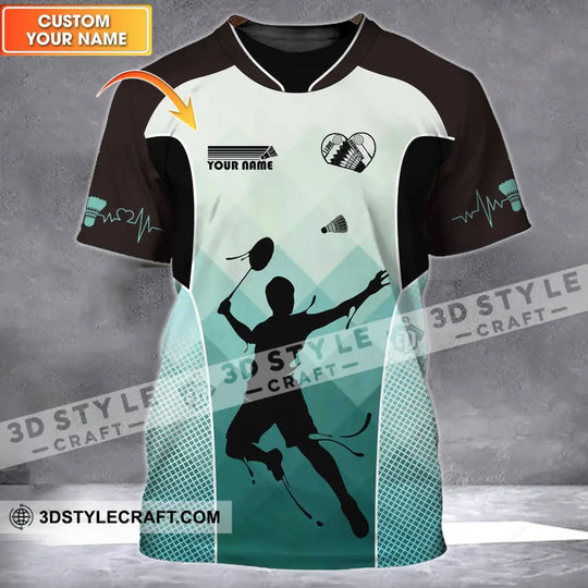 Unisex Shirt - Custom Name Shirt - Badminton Name Clothing style option 1
