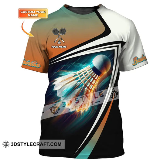 Unisex Shirt, Custom Name Badminton Shirt, Badminton Club Shirt, Shirt for Badminton Lovers style option 1