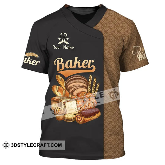 Unisex Shirt, Custom Name Baker Shirt, Bakery Shop Shirt, Bakery Chef, Baking Lovers Gift style option 2