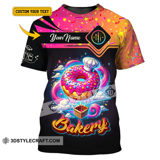 Unisex Shirt, Custom Name Baker Shirt, Bakery Shop T-Shirt, Bakery Chef Polo Long Sleeve style option 1