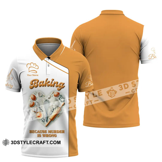 Unisex Shirt, Custom Name Baker Shirt, Bakery Shop T-Shirt, Bakery Chef Polo Long Sleeve style option 4