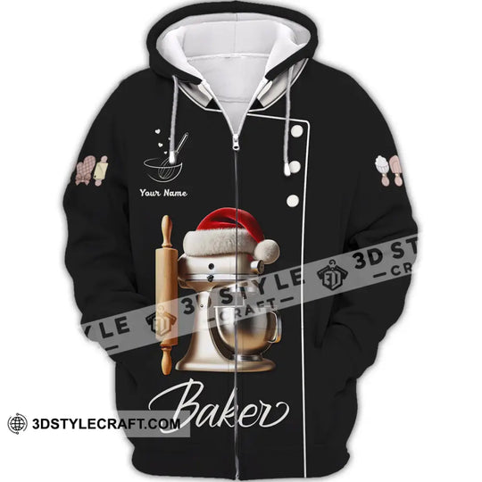 Unisex Shirt, Custom Name Baker Shirt, Bakery Shop T-Shirt, Bakery Chef Polo Long Sleeve style option 3
