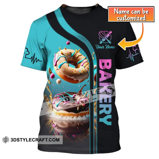 Unisex Shirt, Custom Name Baker Shirt, Bakery Shop Uniform, Bakery Chef Hoodie, Baking Lovers Gift style option 1