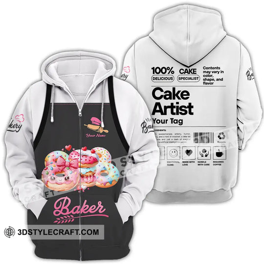 Unisex Shirt - Custom Name Shirt Bakery Cake Artist style option 4