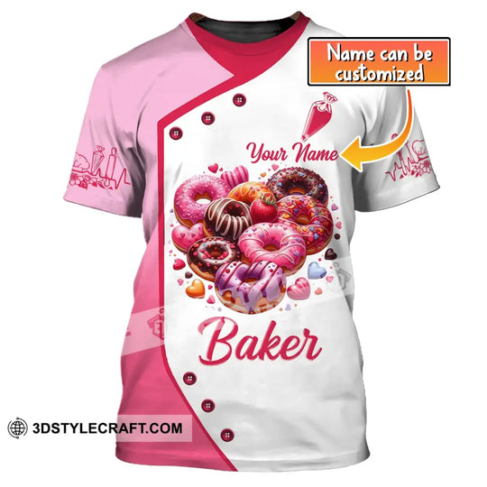 Unisex Shirt, Custom Name Bakery Shirt, Bakery Love Apparel, Bakery Chef Polo Long Sleeve, Bakery Shop T-Shirt style option 1
