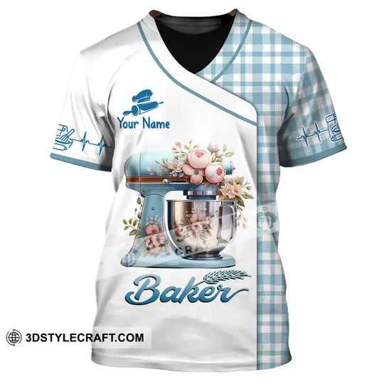 Unisex Shirt, Custom Name Bakery Shirt, Bakery Love Apparel, Bakery Chef Polo Long Sleeve, Bakery Shop T-Shirt style option 2
