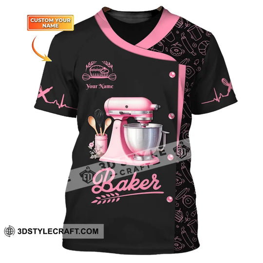 Unisex Shirt, Custom Name Bakery Shirt, Bakery Shop T-Shirt, Bakery Chef Polo Long Sleeve, Bakers Gift style option 1