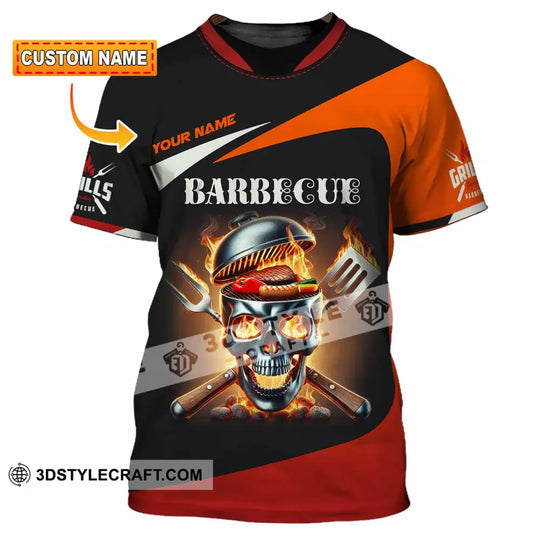 Unisex Shirt, Custom Name Barbecue Shirt, Barbecue Love Long Sleeve Shirt style option 1