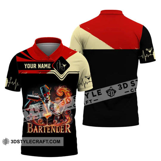 Unisex Shirt, Custom Name Bartender Shirt, Bartender Christmas Gift style option 4