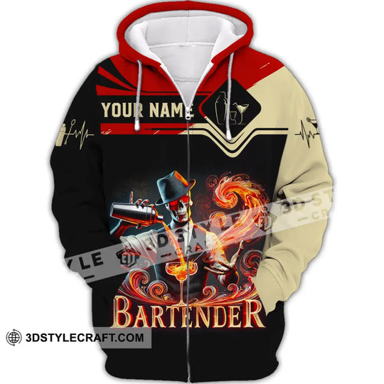 Unisex Shirt, Custom Name Bartender Shirt, Bartender Christmas Gift style option 3