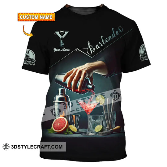 Unisex Shirt, Custom Name Bartender Shirt, Bartender Gift style option 1