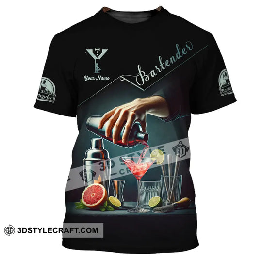 Unisex Shirt, Custom Name Bartender Shirt, Bartender Gift style option 2