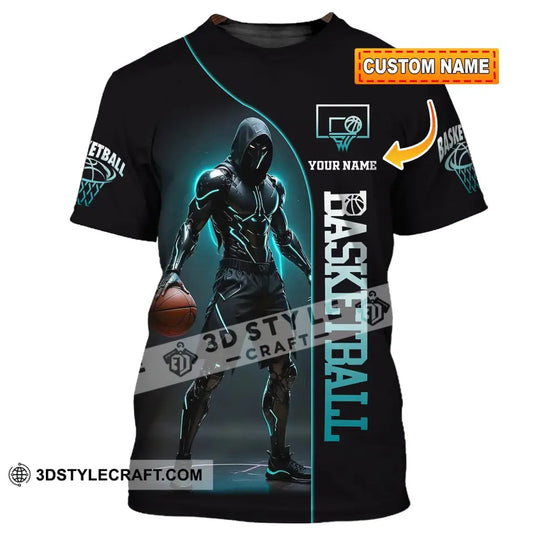 Unisex Shirt, Custom Name Basketball Shirt, Basketball Polo Long Sleeve, Basketball Love T-Shirt style option 1