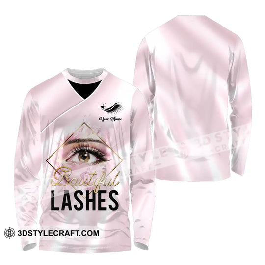 Unisex Shirt - Custom Name Beautiful Lashes Shirt style option 4