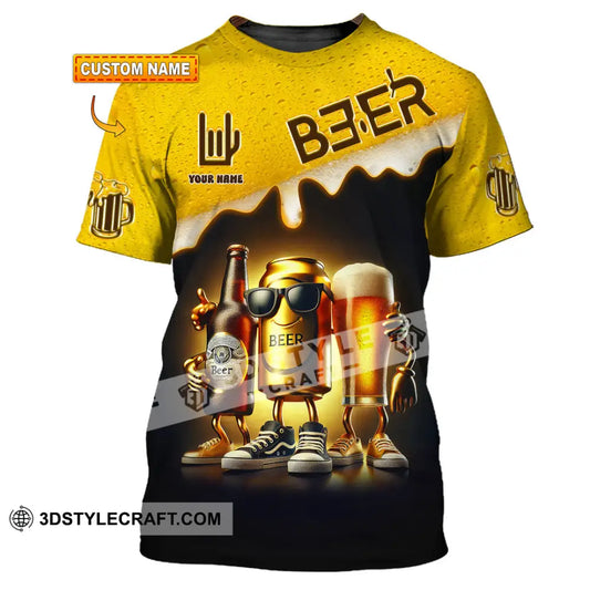 Unisex Shirt Custom Name Beer Polo Long Sleeve T-Shirt