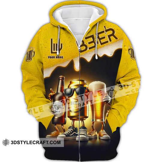 Unisex Shirt, Custom Name Beer Shirt, Beer Polo Long Sleeve Shirt style option 2